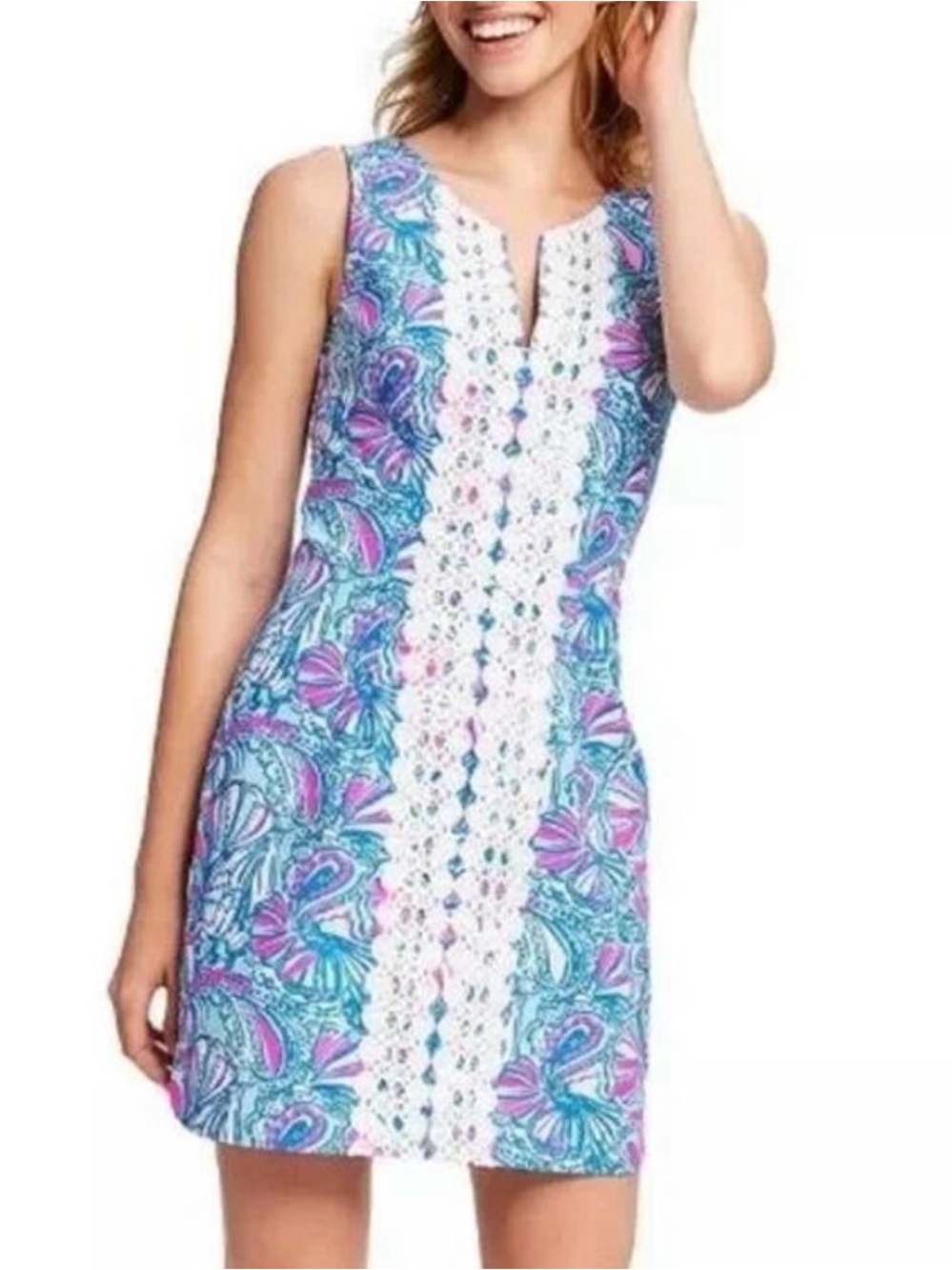 NWT Lilly Pulitzer 20th Anniversary My Fans Shift Dress Size 2 - Picture 4 of 5